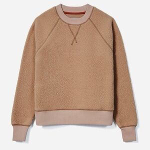 EVERLANE The ReNew Fleece Sweatshirt in Camel